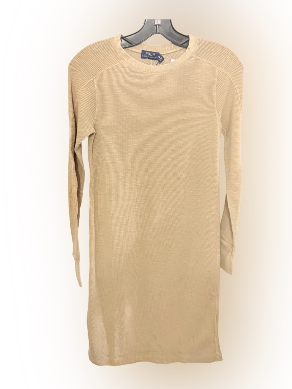 Polo Ralph Lauren Women’s Cotton Waffle Knit Dress Khaki Tan Sz XS NWT